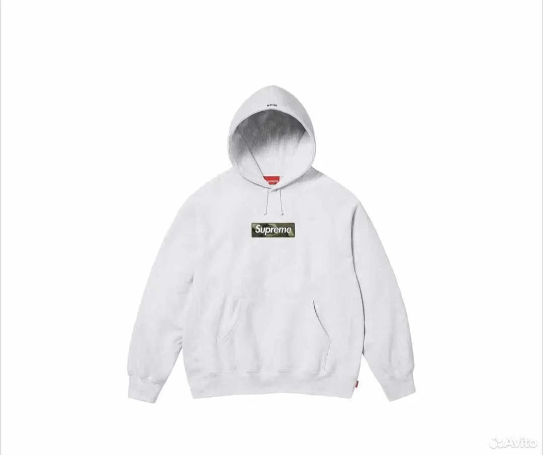 Худи Supreme Box Logo Hoodie FW 23 White - миниатюра 3