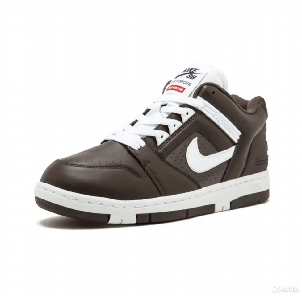 Кроссовки Nike Air Force 2 Low x Supreme Brown - миниатюра 2