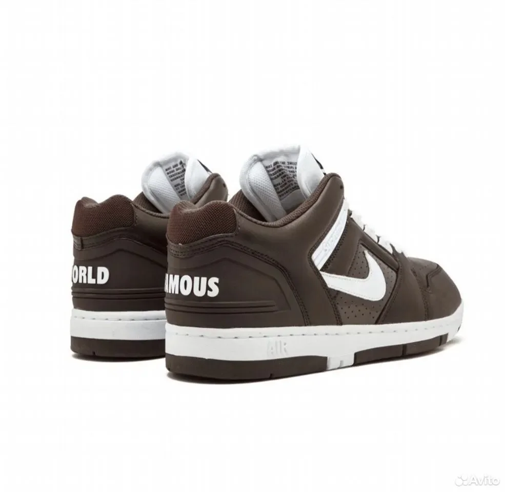 Кроссовки Nike Air Force 2 Low x Supreme Brown - миниатюра 3