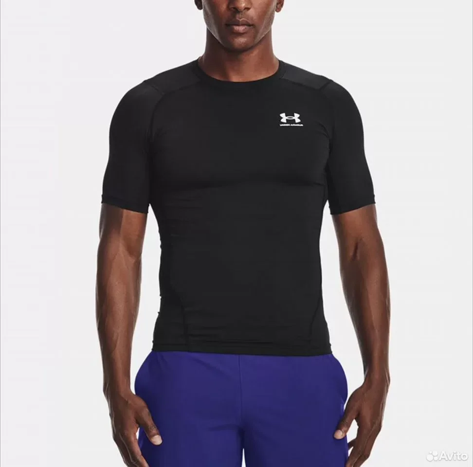 Футболка Under Armour HeatGear Black - миниатюра 2