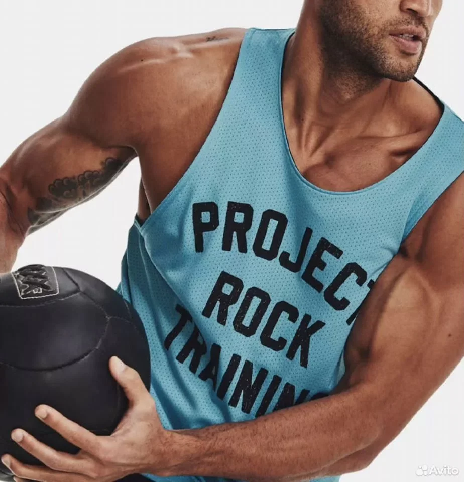 Майка Under Armour Project Rock Azure - миниатюра 3