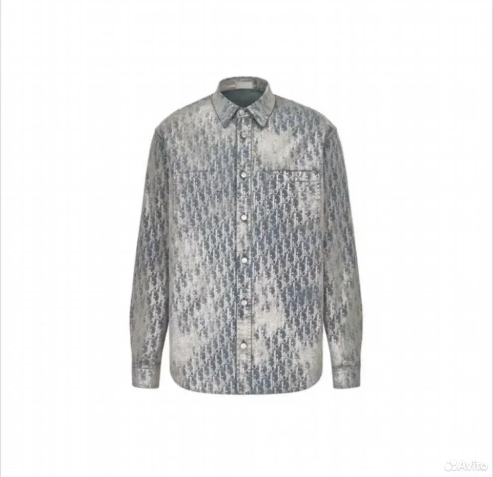 Рубашка Dior Blue Logo SS 22 - изображение 1