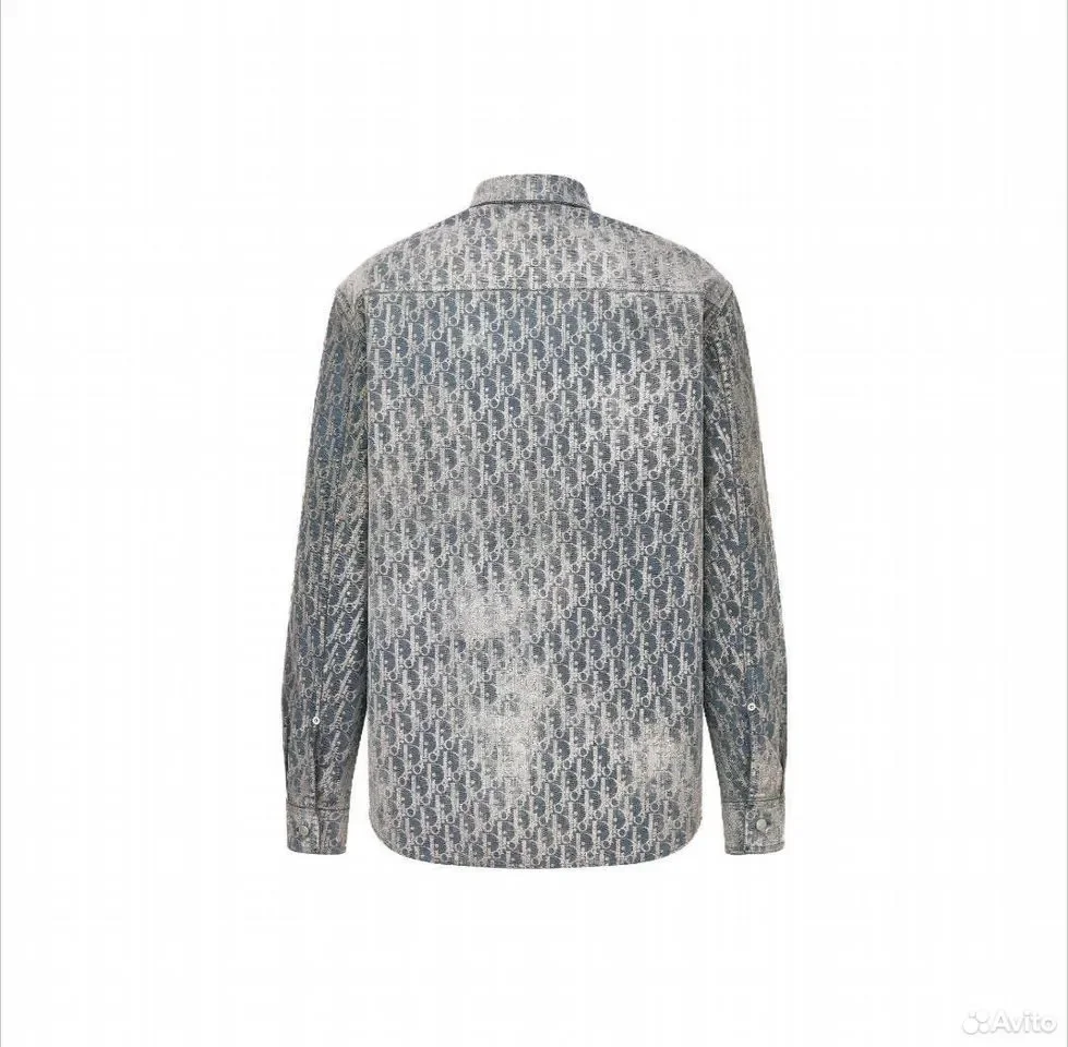 Рубашка Dior Blue Logo SS 22 - миниатюра 2