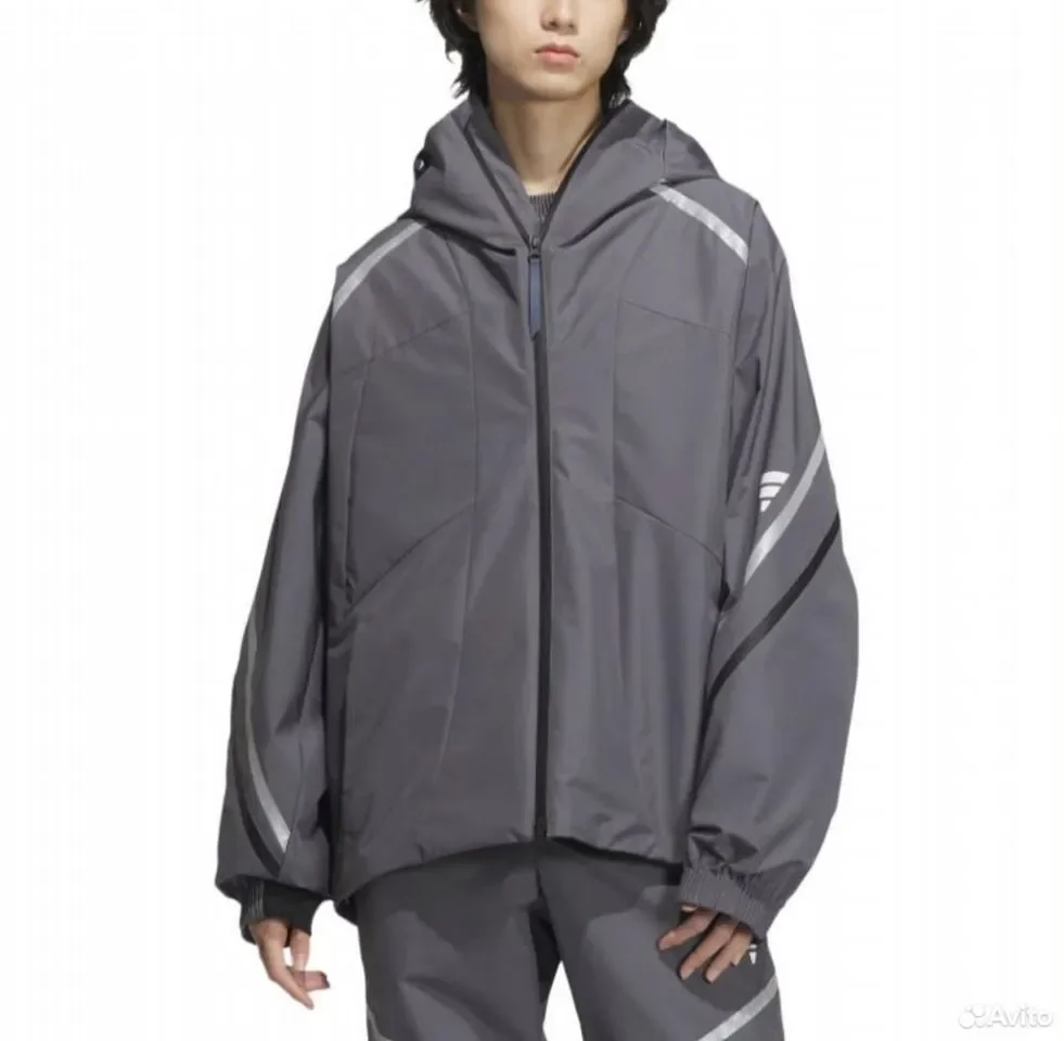 Ветровка Adidas fustl P JKT 6 FW 24 Light Grey - миниатюра 2