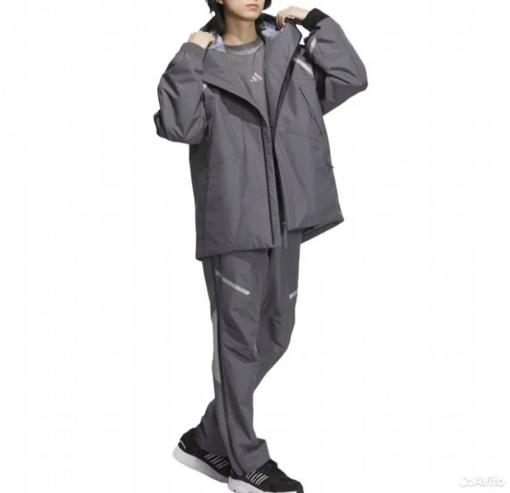 Ветровка Adidas fustl P JKT 6 FW 24 Light Grey - миниатюра 4