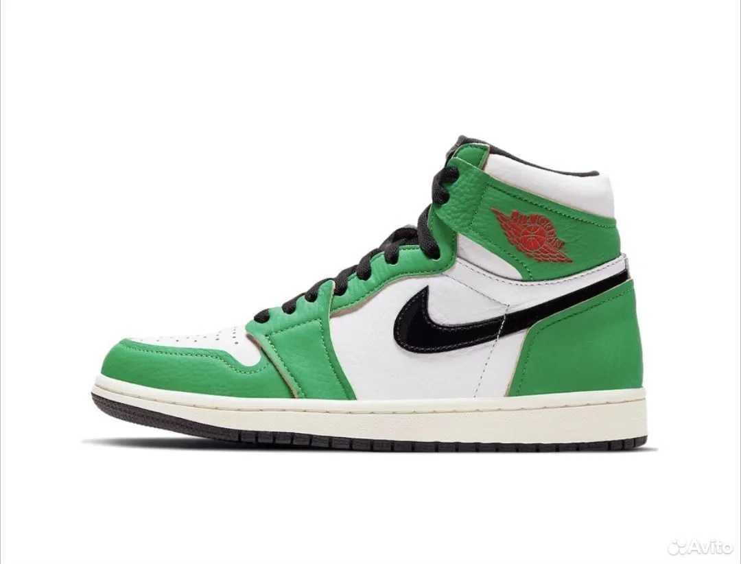 Кроссовки nike AIR Jordan 1 High Retro Lucky Green - изображение 1