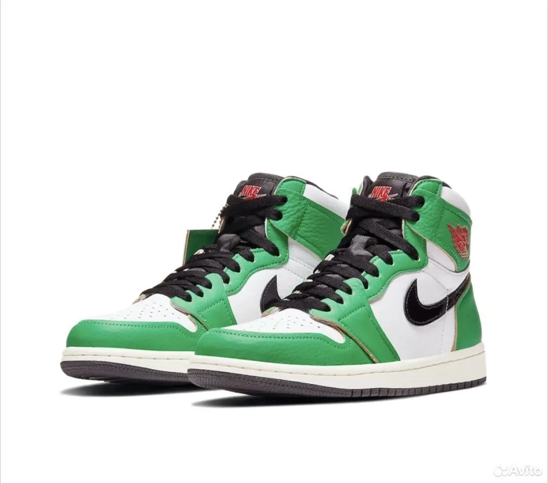 Кроссовки nike AIR Jordan 1 High Retro Lucky Green - миниатюра 3