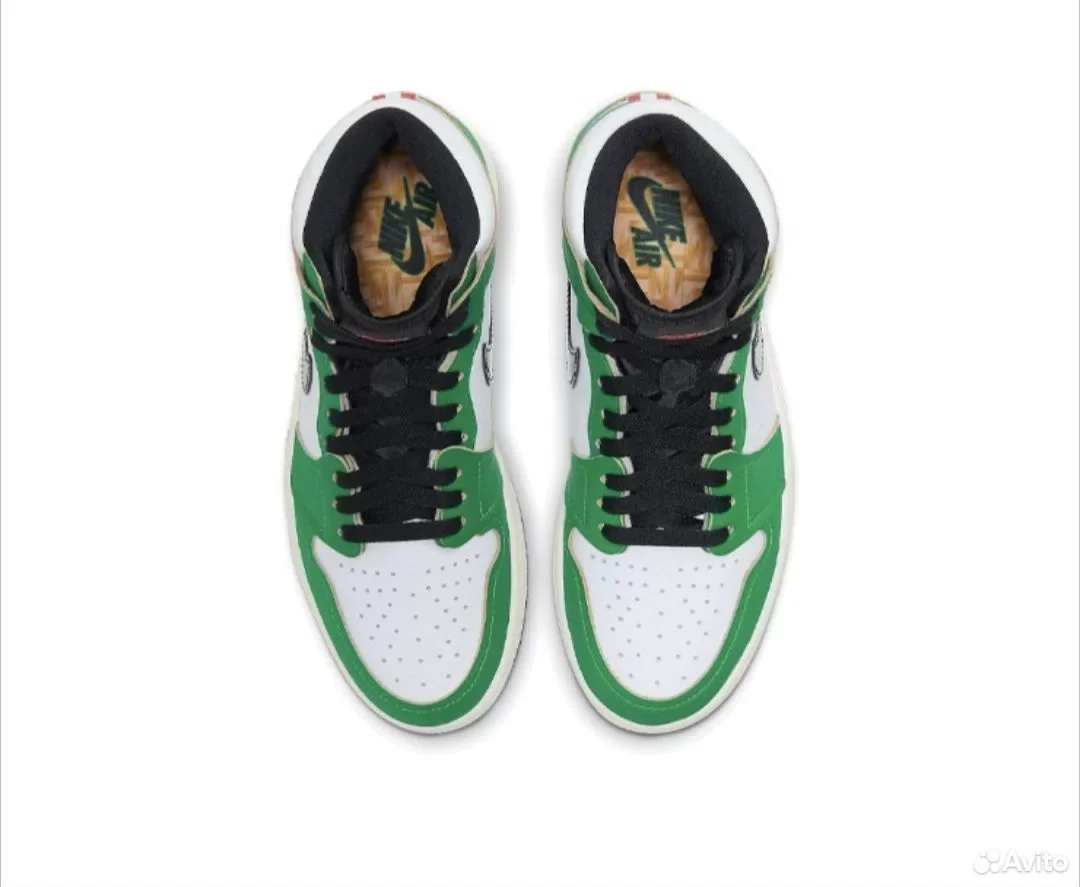 Кроссовки nike AIR Jordan 1 High Retro Lucky Green - миниатюра 4