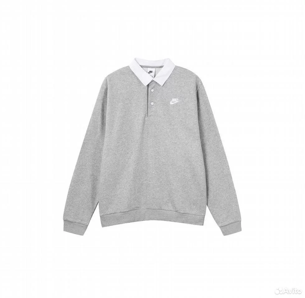 Рубашка поло с длинным рукавом Nike Club Fleece - миниатюра 2