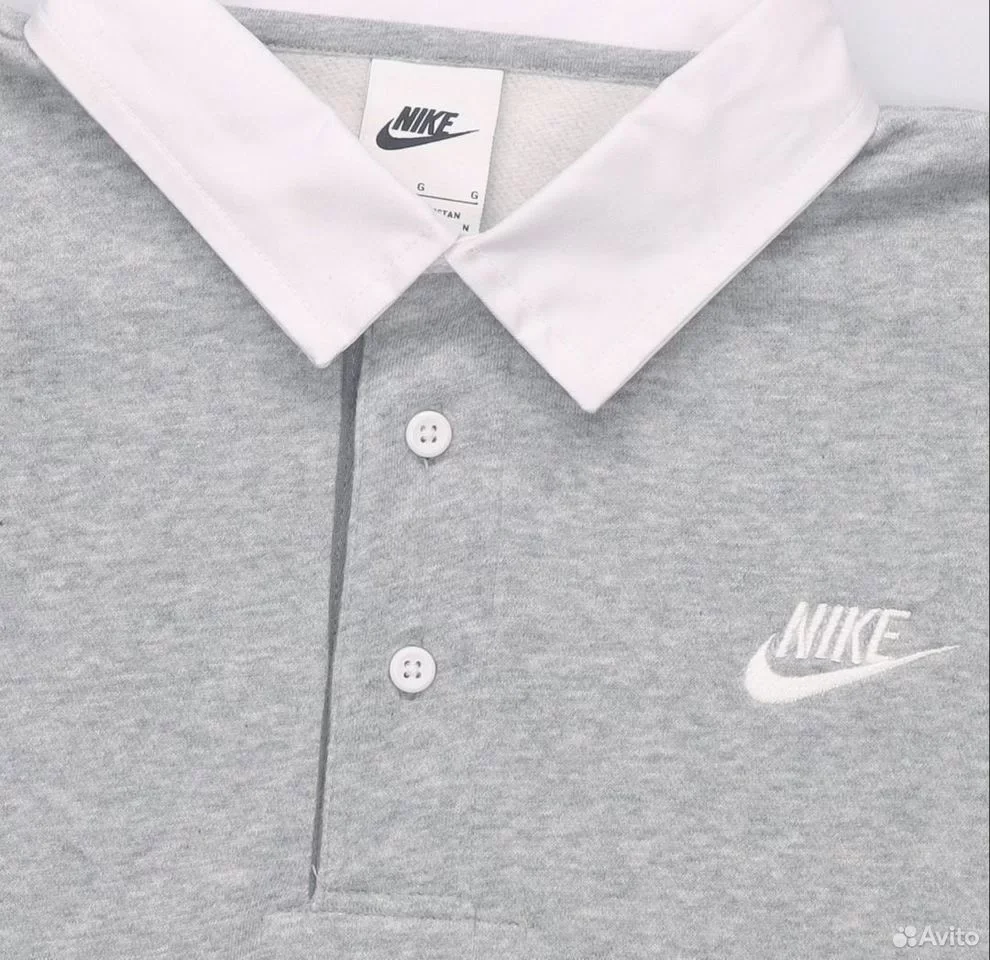 Рубашка поло с длинным рукавом Nike Club Fleece - миниатюра 4