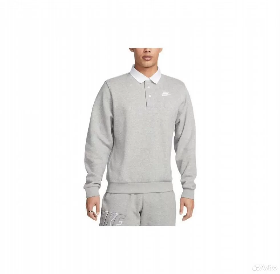 Рубашка поло с длинным рукавом Nike Club Fleece - миниатюра 5