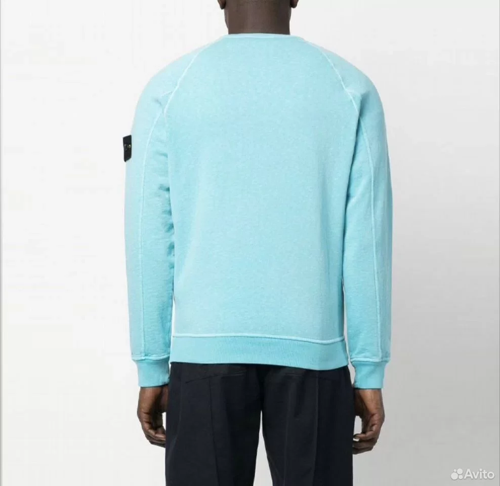 Свитшот Stone Island SS23 Light Blue - миниатюра 3