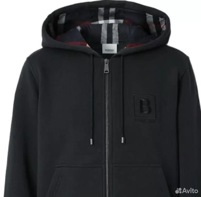 Худи Burberry letter graphic cotton blend hooded - миниатюра 2