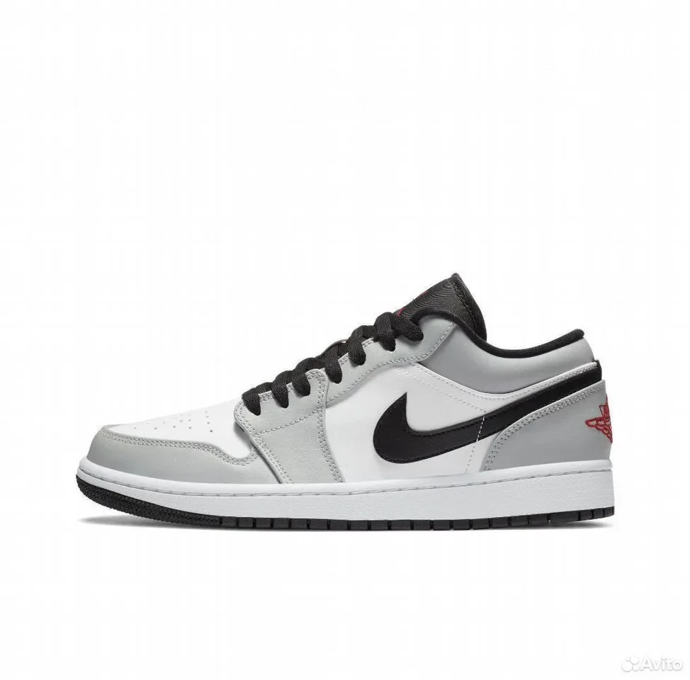 Кроссовки Nike Air Jordan 1 Low Grey&Black - миниатюра 2