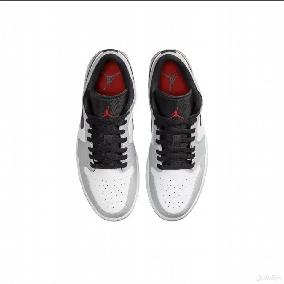 Кроссовки Nike Air Jordan 1 Low Grey&Black - миниатюра 3