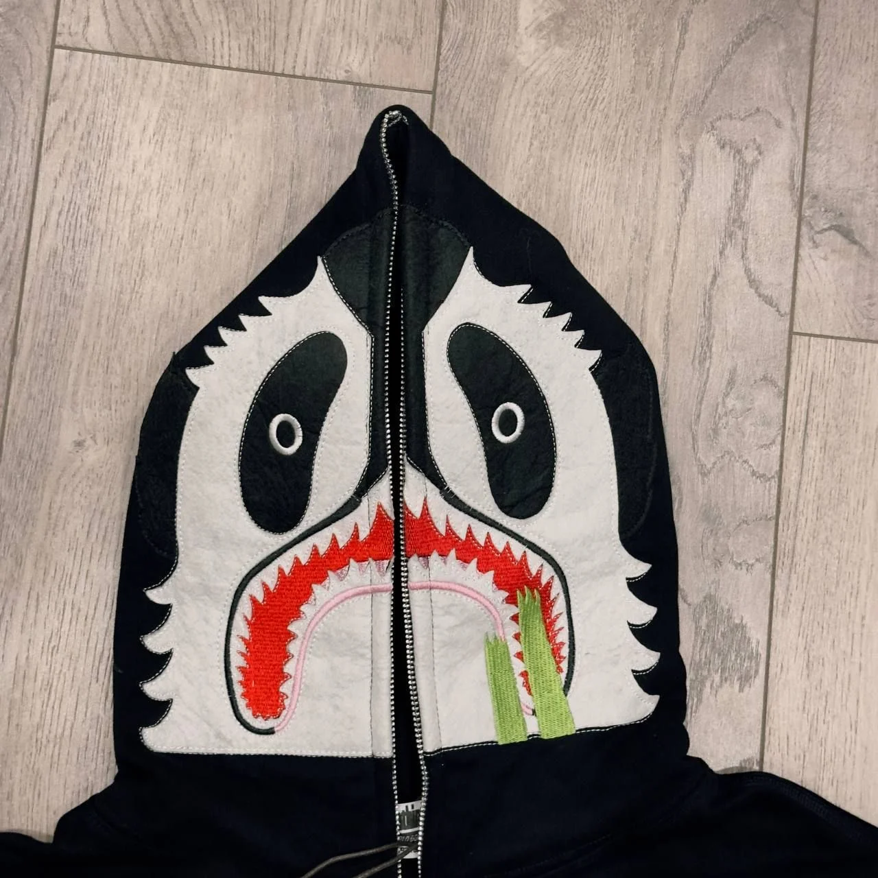 Зип Худи Bape Panda Black Camo - миниатюра 5