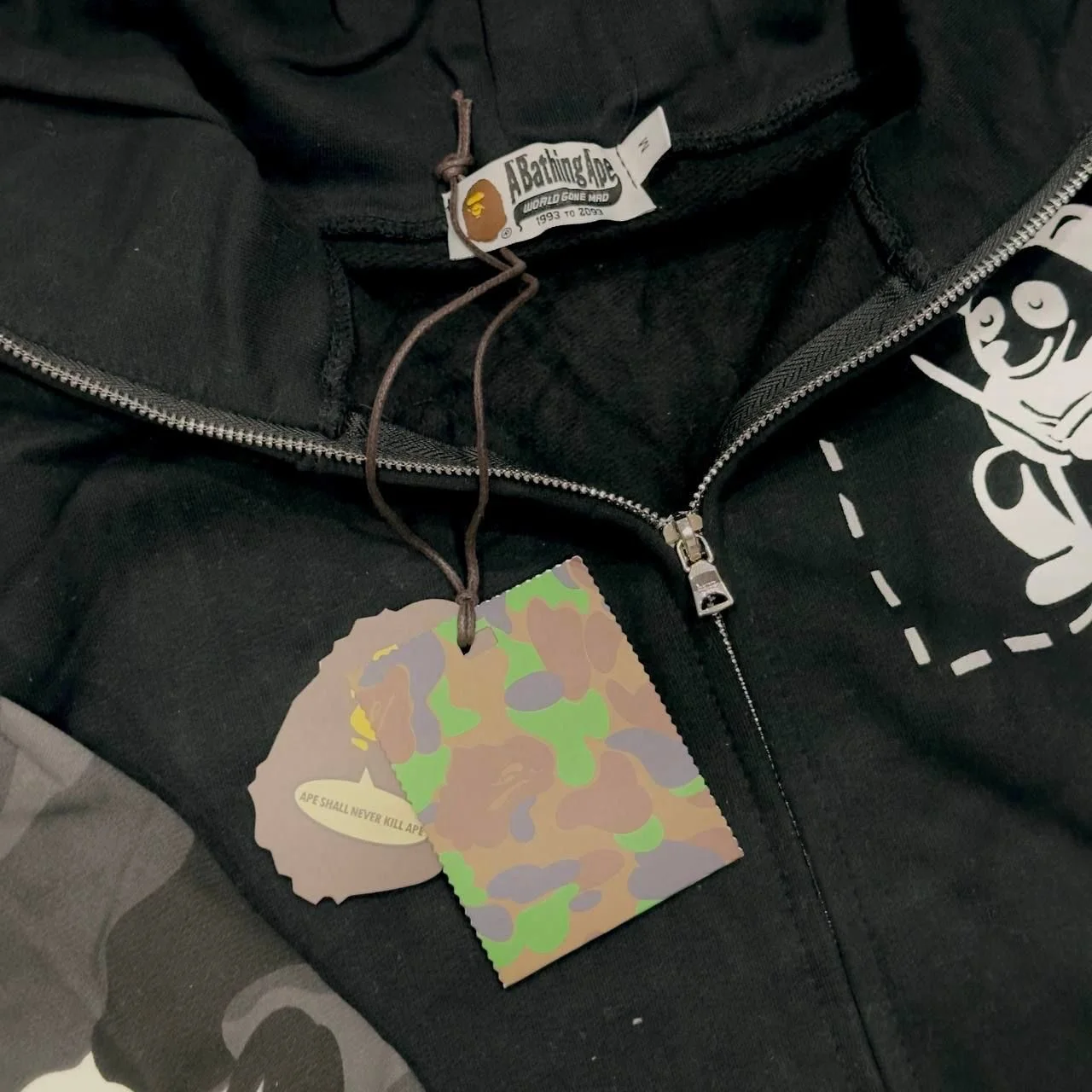 Зип Худи Bape Panda Black Camo - миниатюра 6