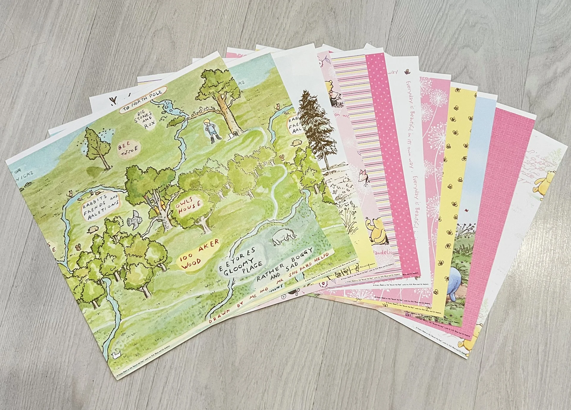 Бумага для скрапбукинга Winnie the Pooh - изображение 1