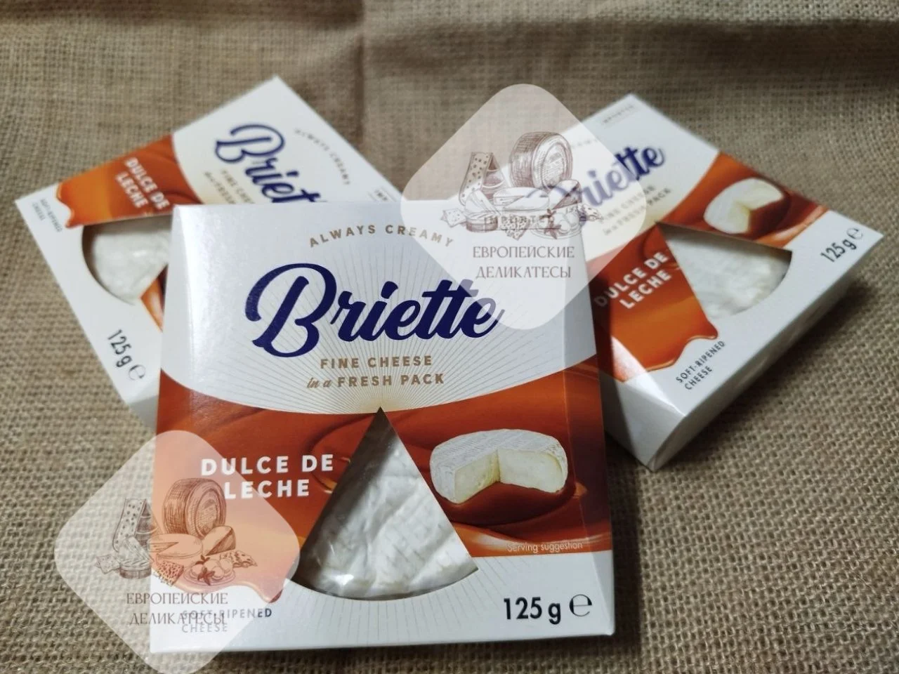 Сыр Бриет баночки 4 вкуса Käserei Германия - миниатюра 5