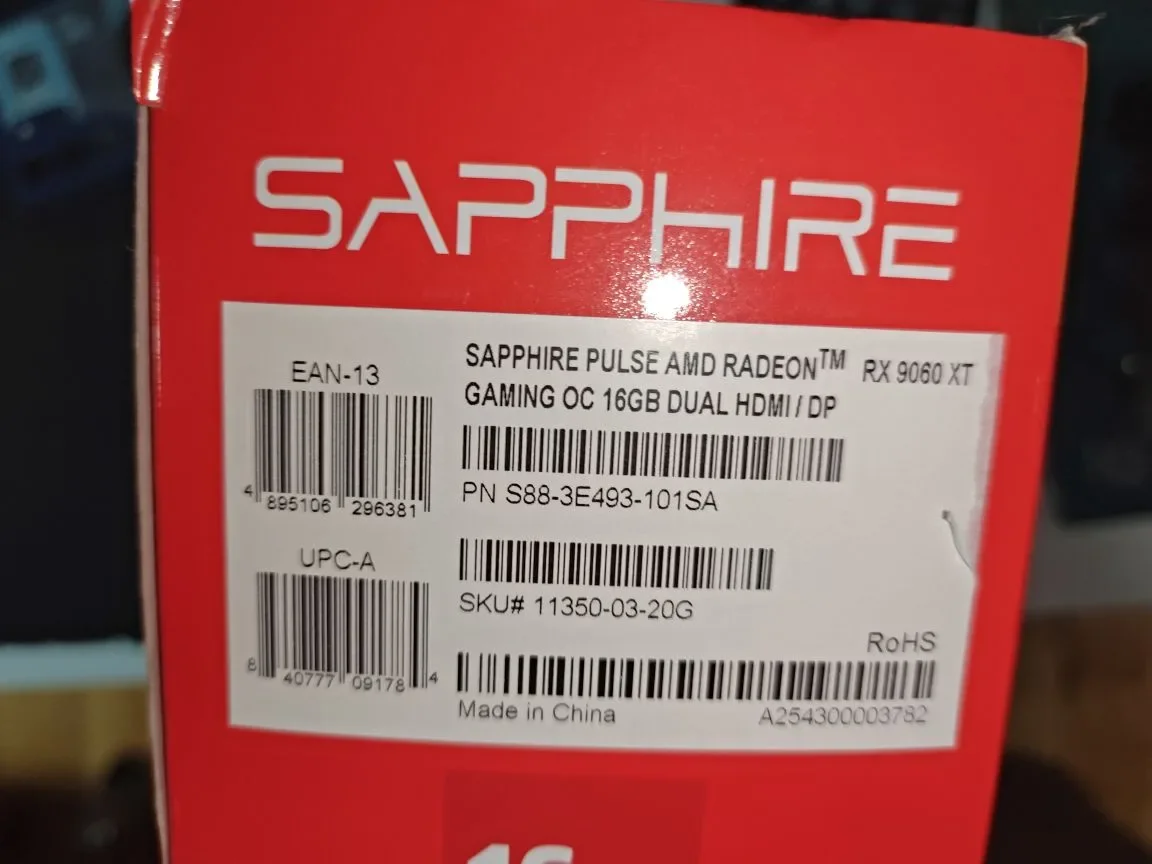 Sapphire AMD Radeon RX 9060 XT 16GB 128 bit 11350-03-20G Pulse OC 16 GB GDDR6 - миниатюра 6