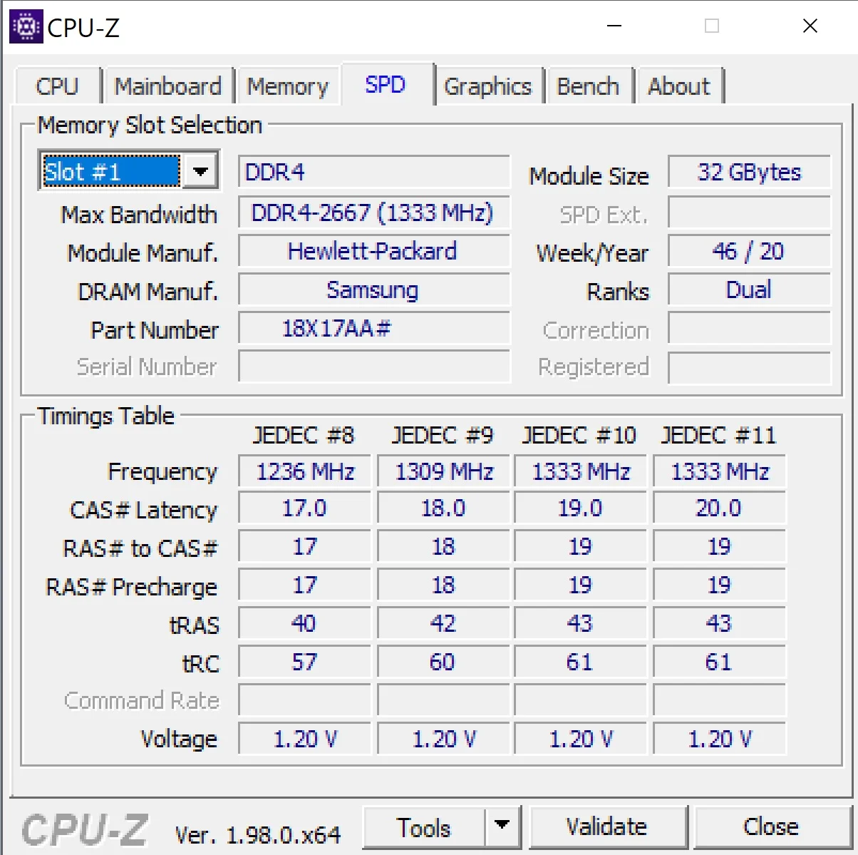 64 GB DDR4 2666 MHz HP Samsung 18X17AA ( 32GB х 2 ) - миниатюра 2