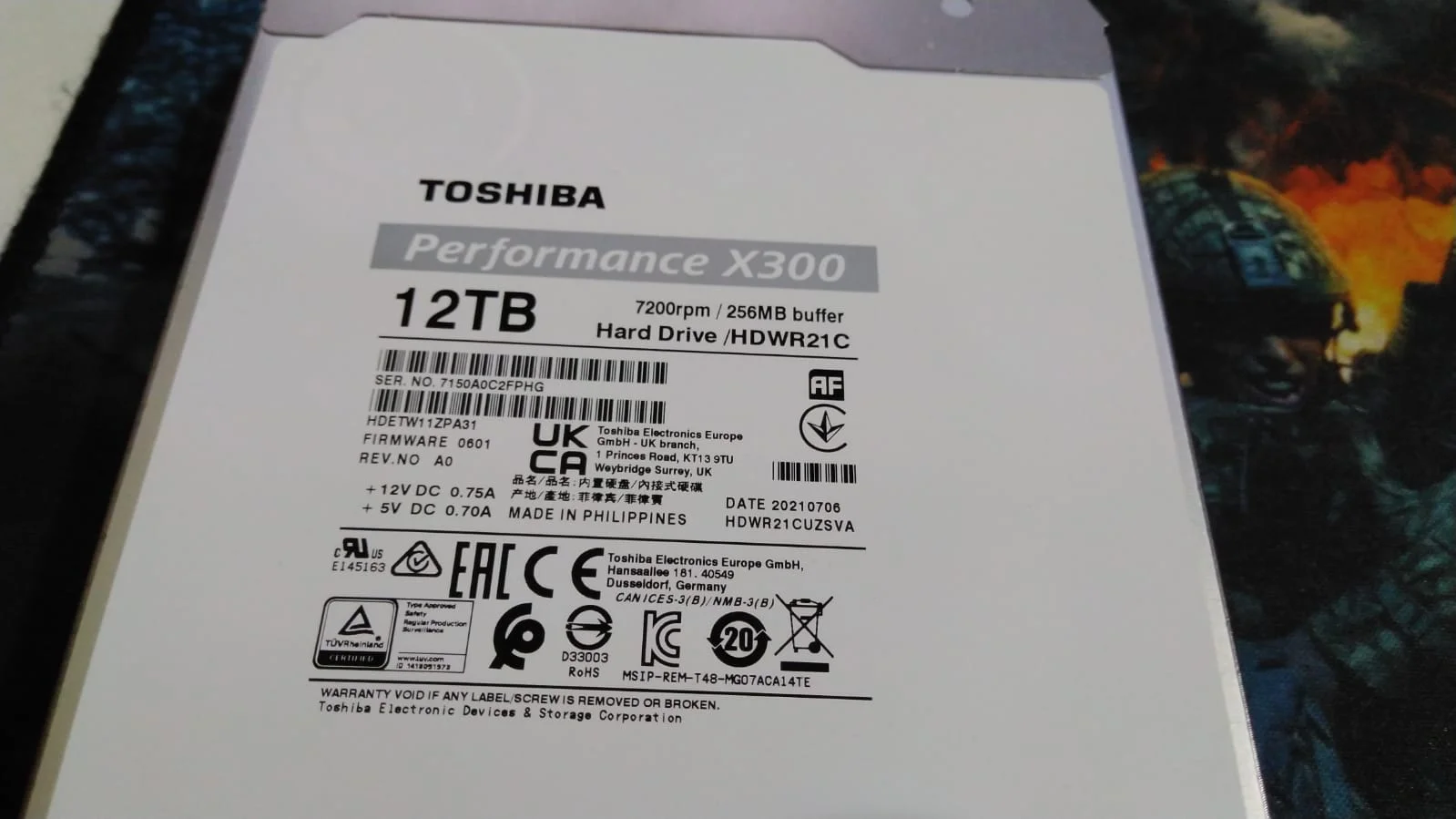 12 ТБ Жесткий диск Toshiba X300 Performance HDWR21CUZSVA - миниатюра 5