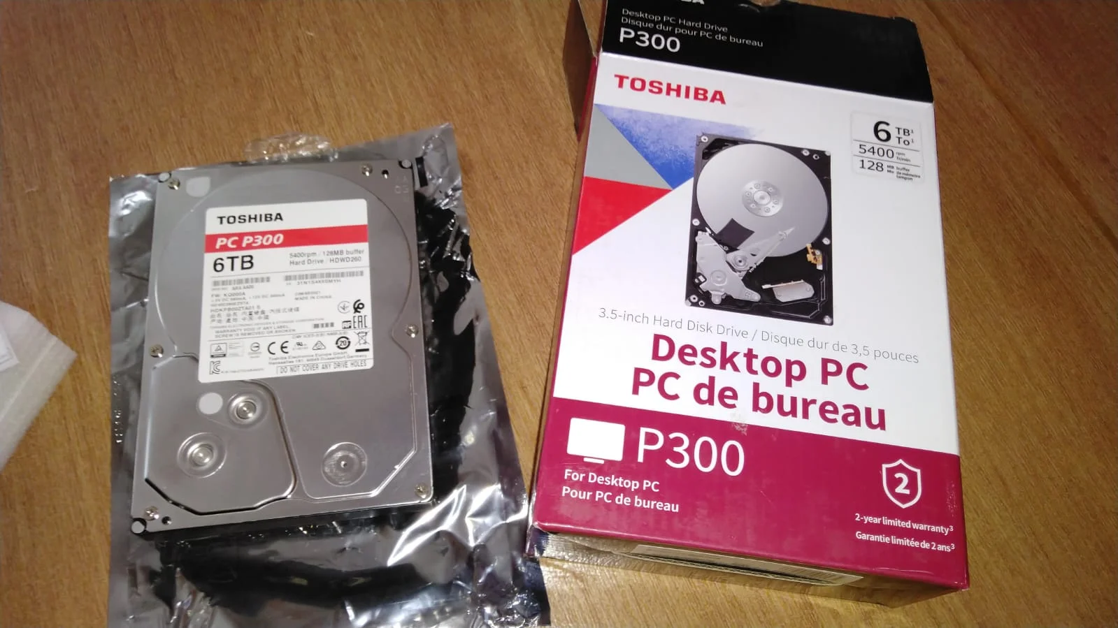 6 ТБ Жесткий диск Toshiba P300 HDWD260UZSVA - изображение 1