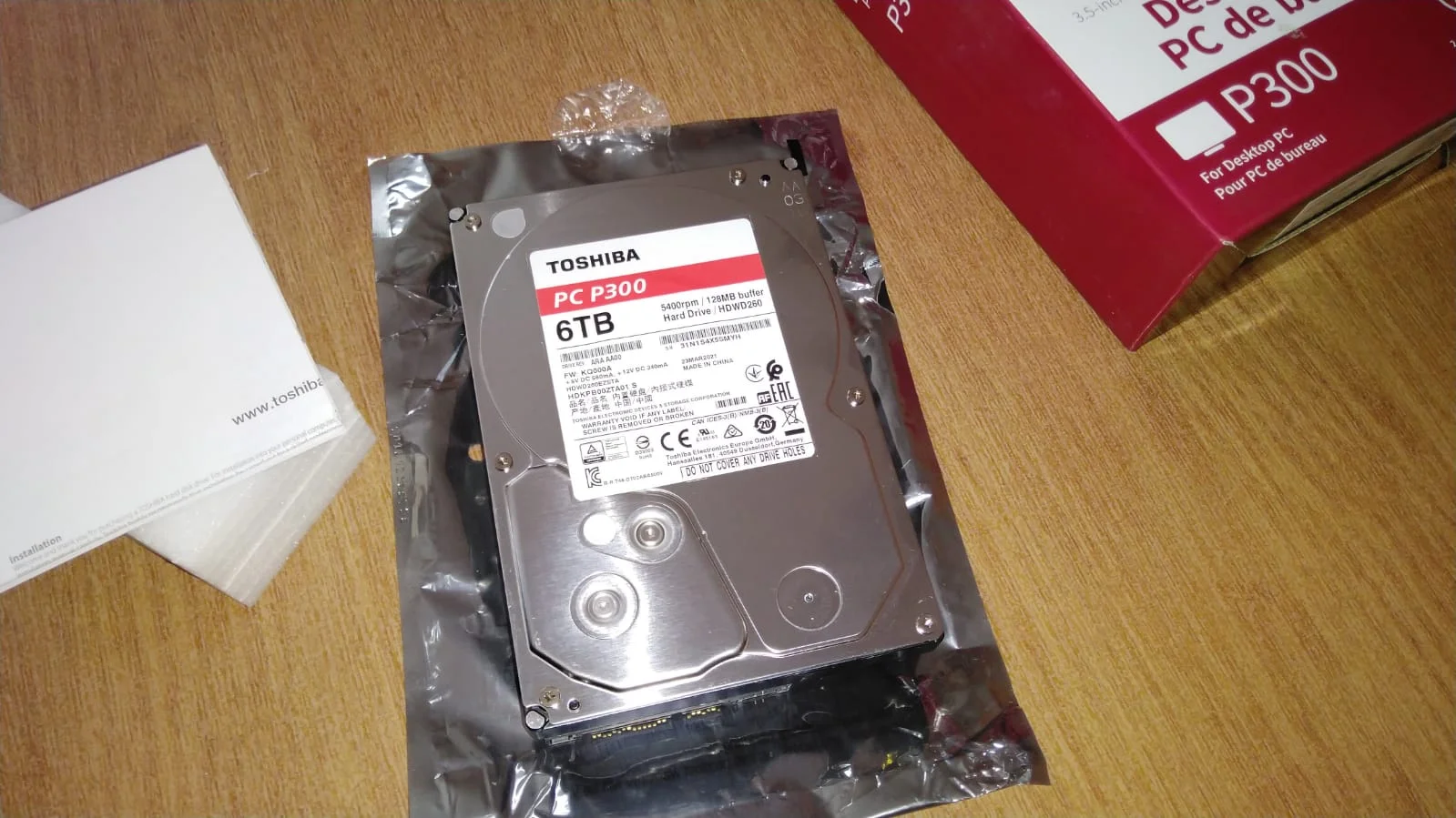6 ТБ Жесткий диск Toshiba P300 HDWD260UZSVA - миниатюра 2