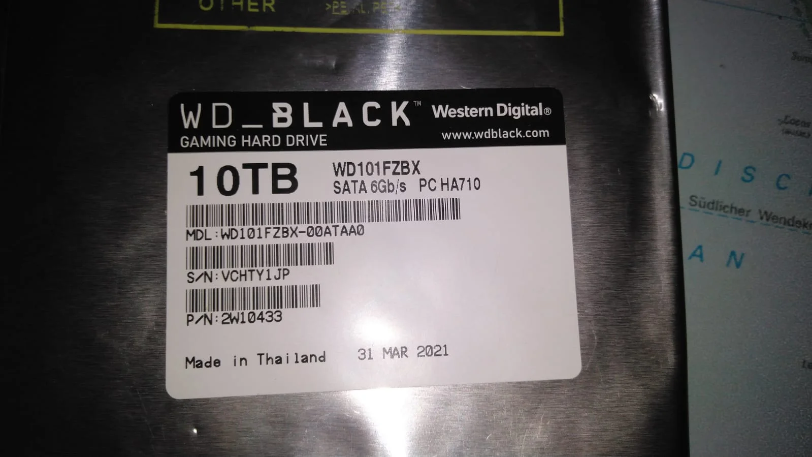 10 TB WD Black WD101FZBX SATA 6GB PC HA710 - изображение 1
