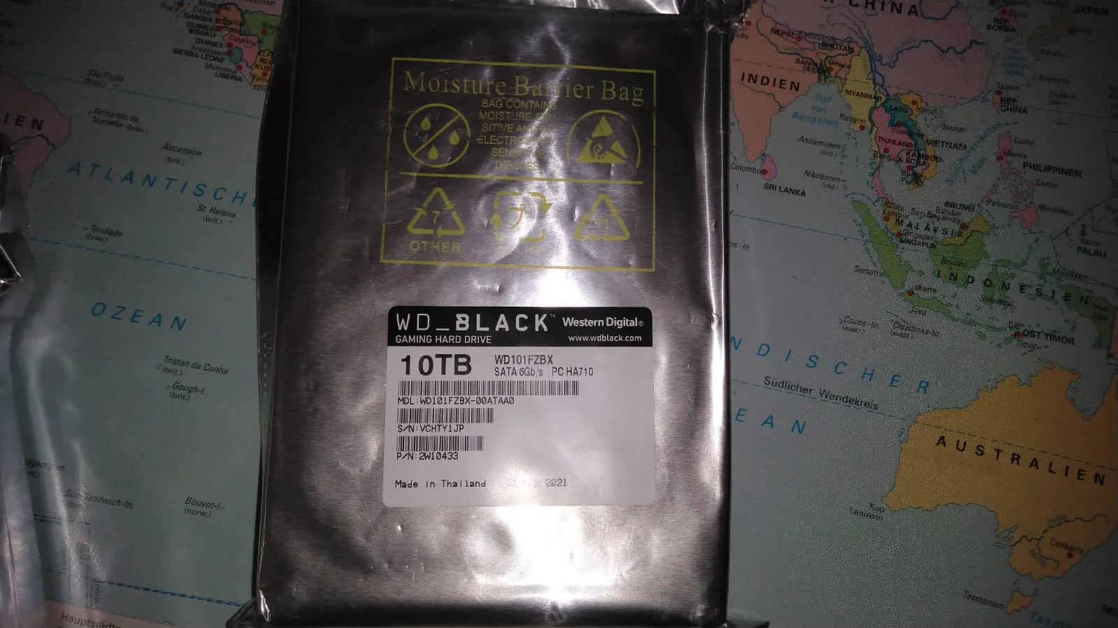 10 TB WD Black WD101FZBX SATA 6GB PC HA710 - миниатюра 3