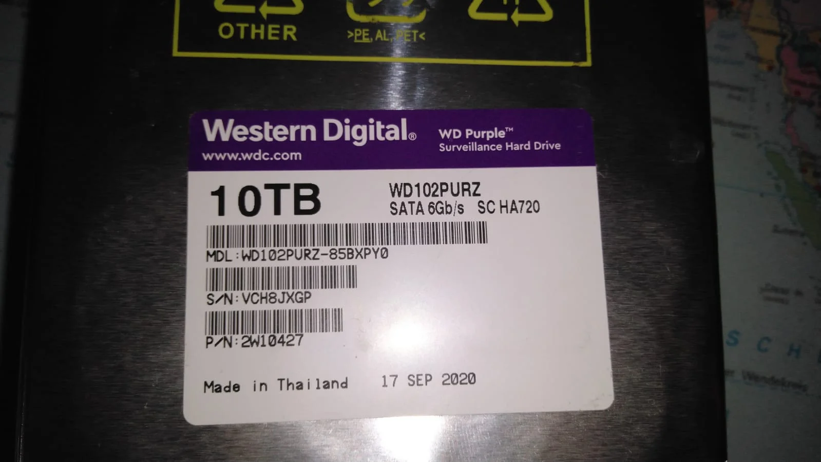 10 TB WD Purple WD102purz SATA 6GB SC HA720 - миниатюра 4
