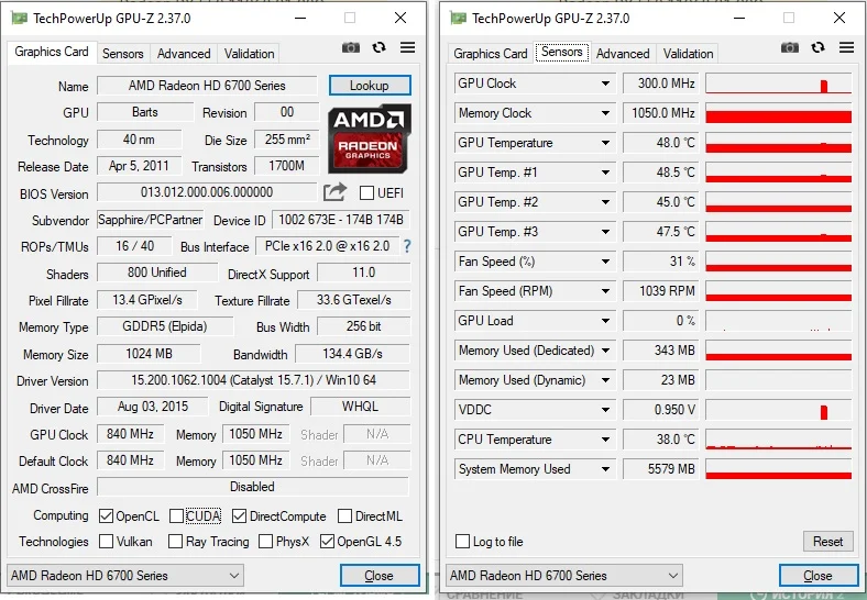 Sapphire Radeon HD 6790 (6700) 256bit 1GB GDDR5 - миниатюра 3