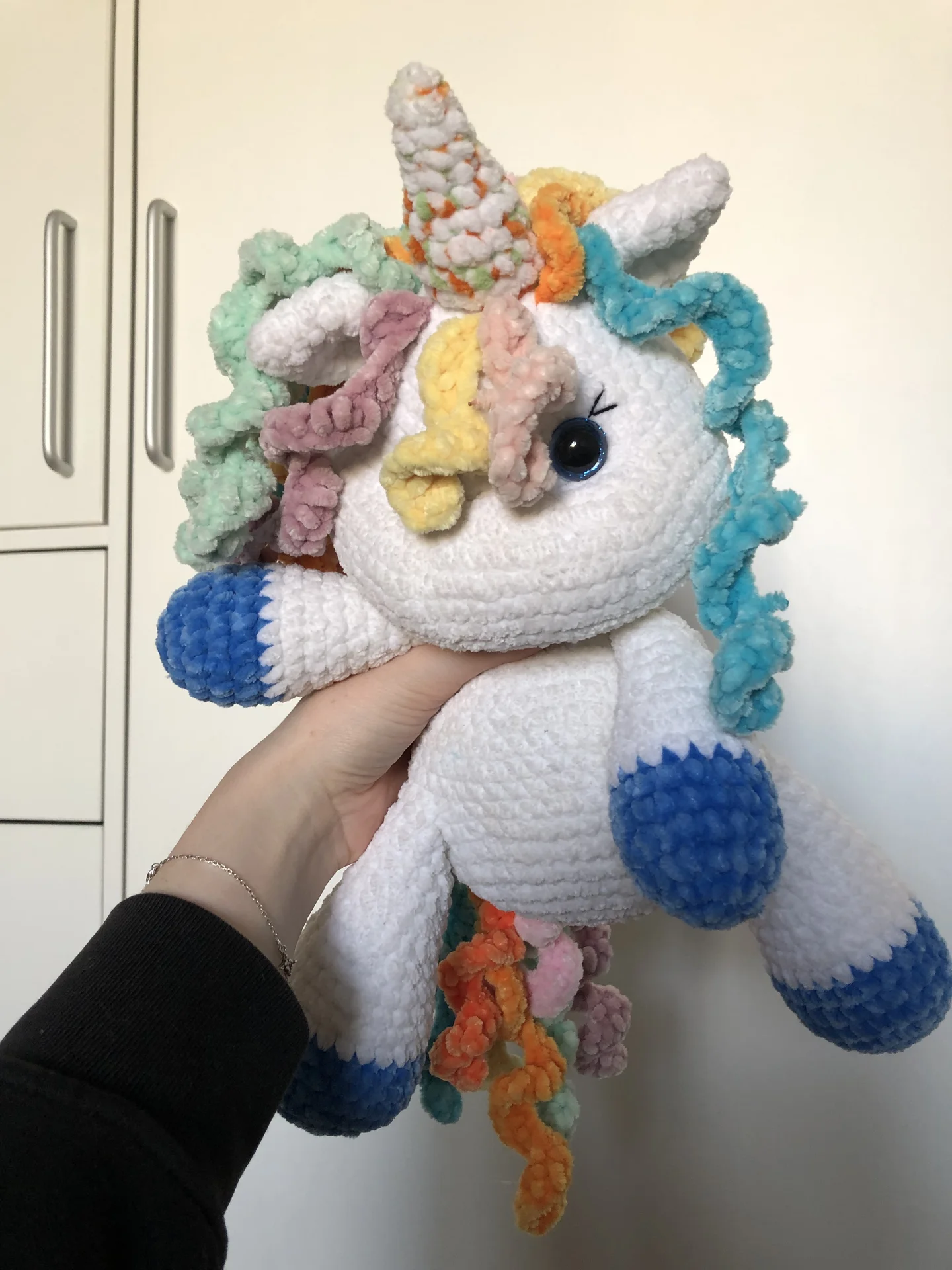 Игрушка единорог вязаная хэндмэйд - миниатюра 2