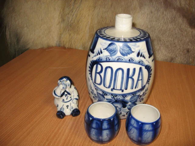 Гжель штоф авторский - миниатюра 3