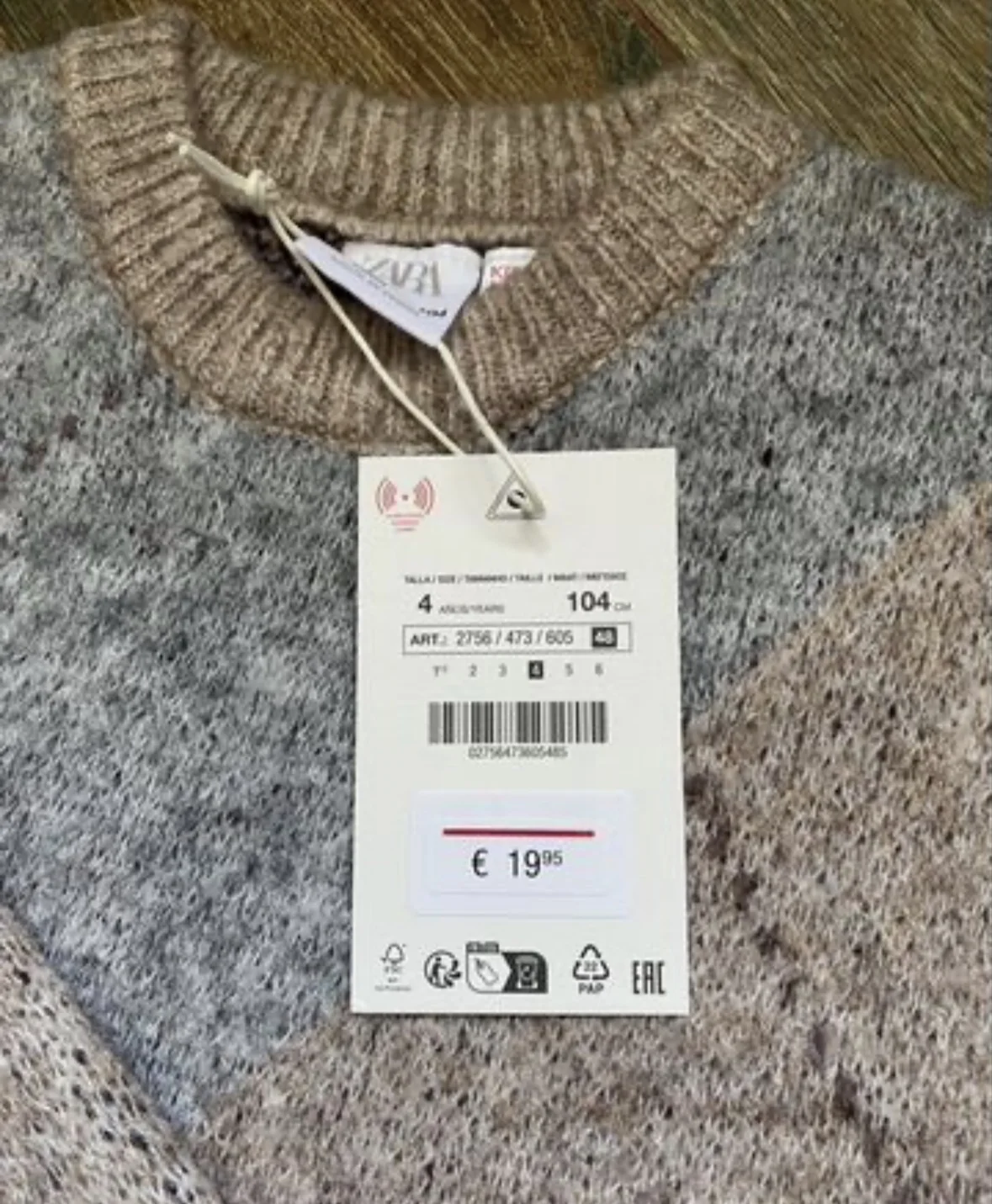 Свитер Zara 104 новый - миниатюра 2