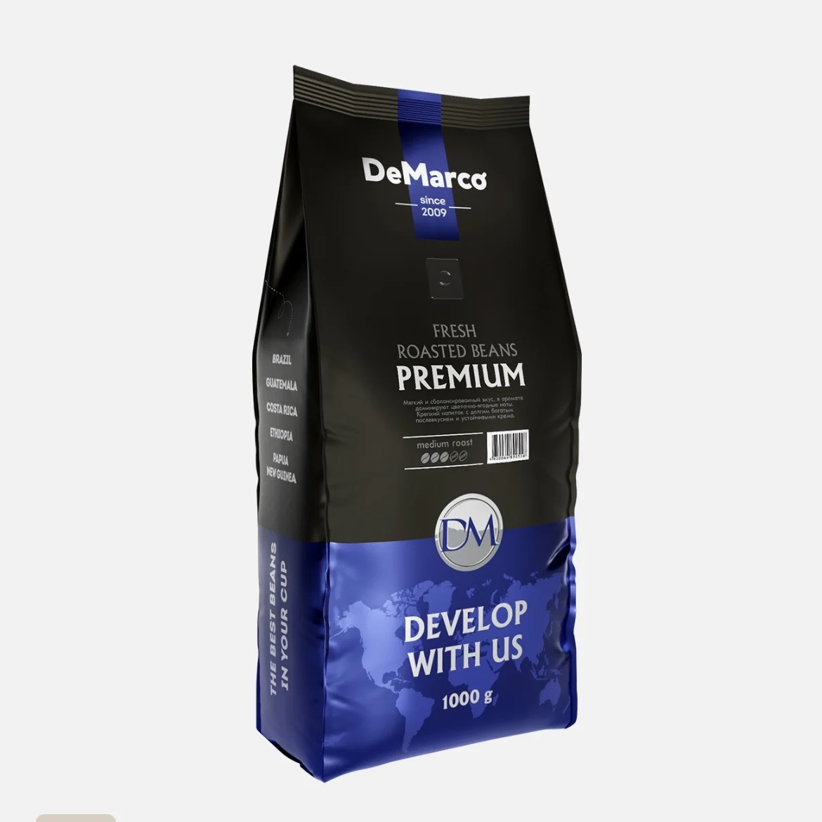 Кофе в зернах DeMarco Premium 1 кг - изображение 1
