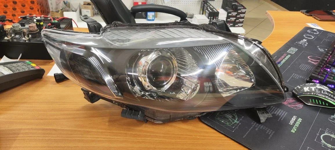 Фары Toyota Corolla 150 (06-10) дорест, эл.кор, (EAL a3+), (чер.мат), б/у - миниатюра 5