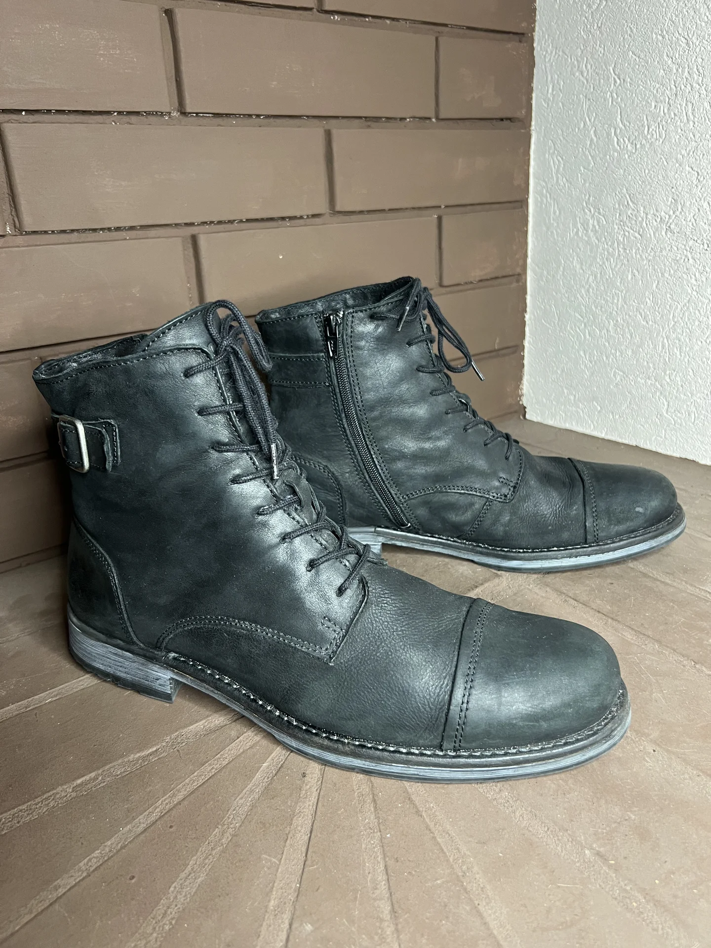 Кожаные сапоги (44) Jack&Jones (Португалия) - изображение 1