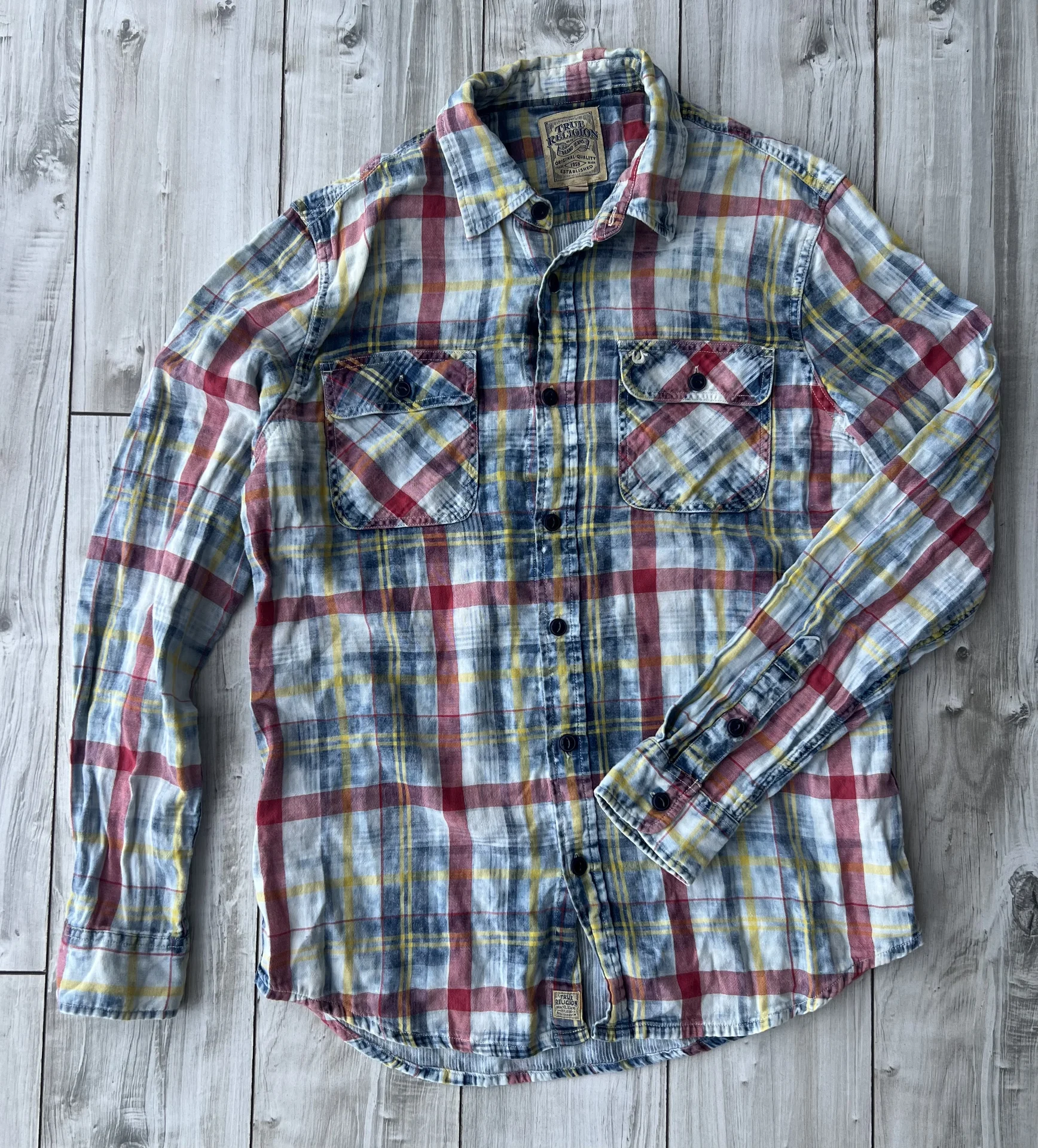 Клетчатая рубашка (50/L) True Religion - миниатюра 7