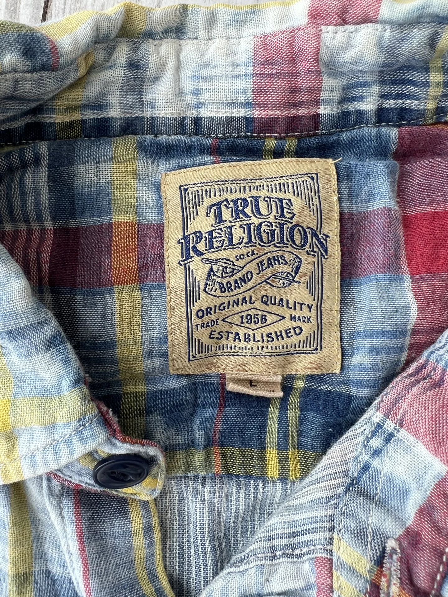 Клетчатая рубашка (50/L) True Religion - миниатюра 8