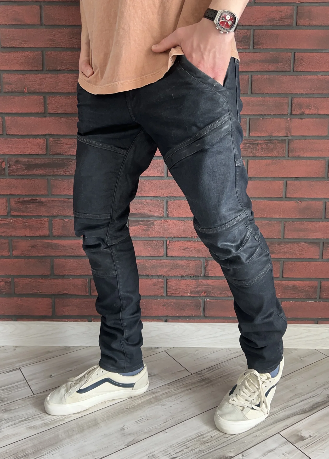 Вощеные джинсы (W32/L32) G-Star Raw Rackam Skinny - миниатюра 3