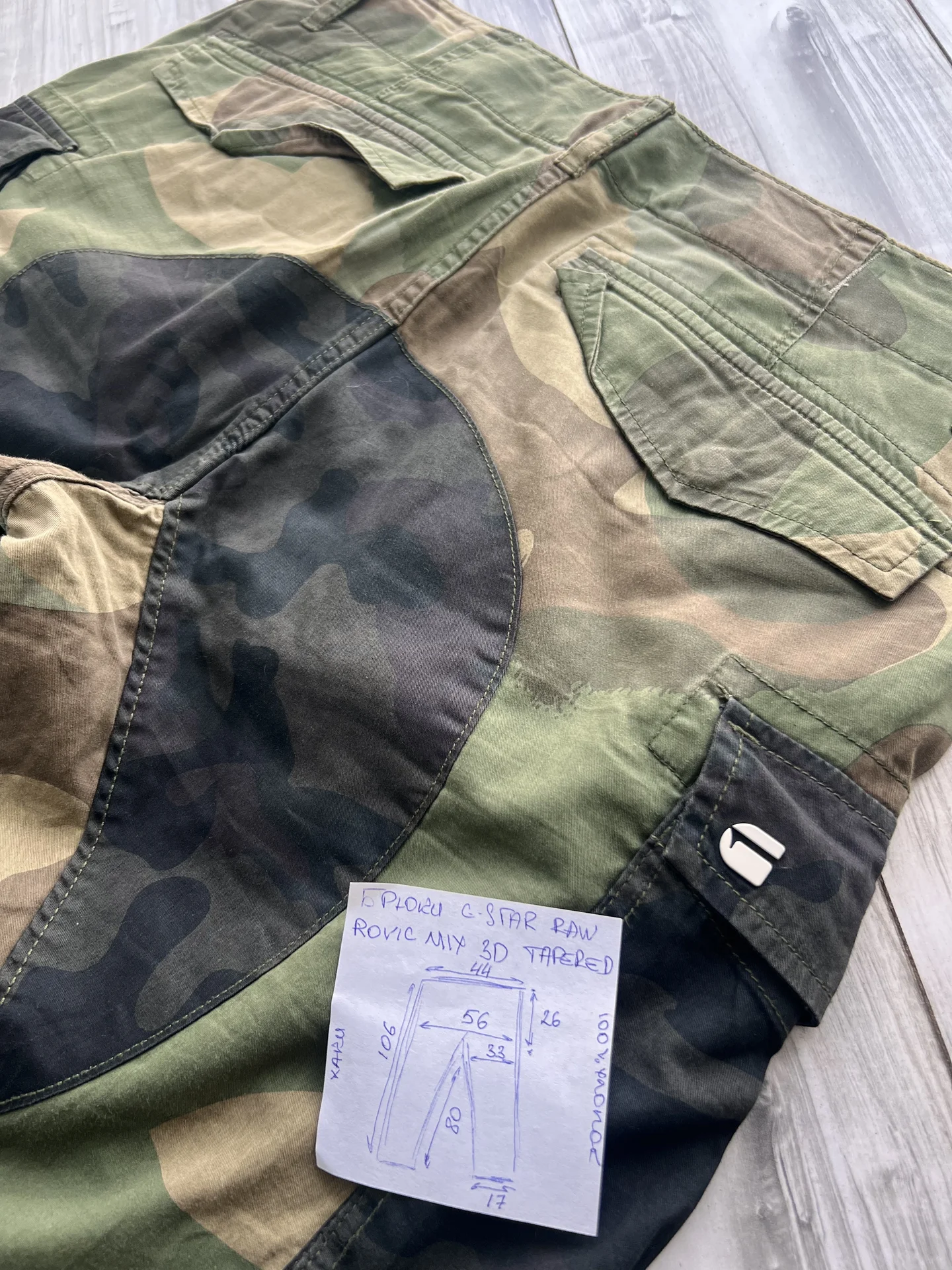 Cargo (W33/L32) G-Star Raw Rovic Mix 3D Tapered - миниатюра 10