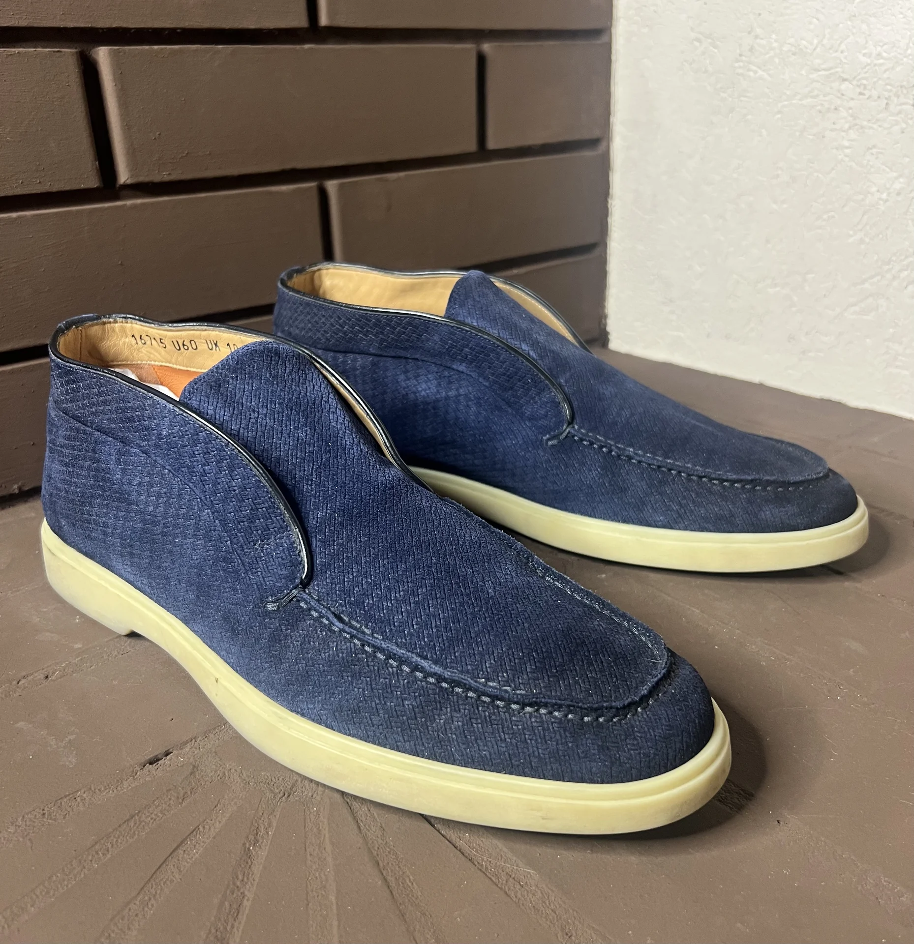 Кожаные ботинки (44) Santoni (Италия) - миниатюра 5