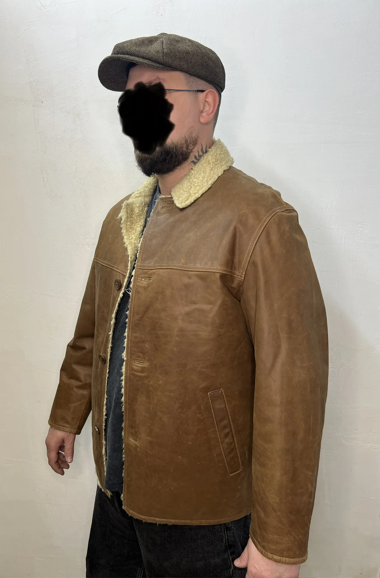 Кожаная куртка (52/XL) Trapper (Германия) - миниатюра 2