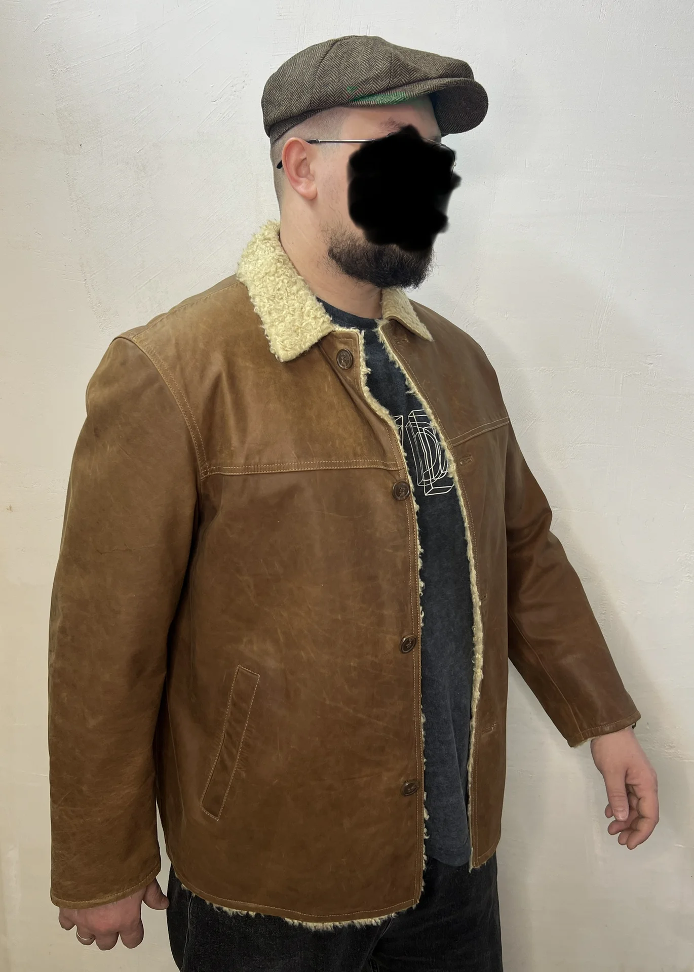 Кожаная куртка (52/XL) Trapper (Германия) - миниатюра 3