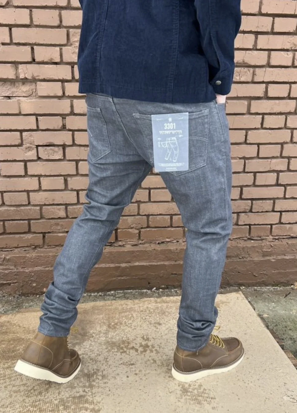 Джинсы G-Star Raw 3301 Deconstructed Super Slim - миниатюра 5