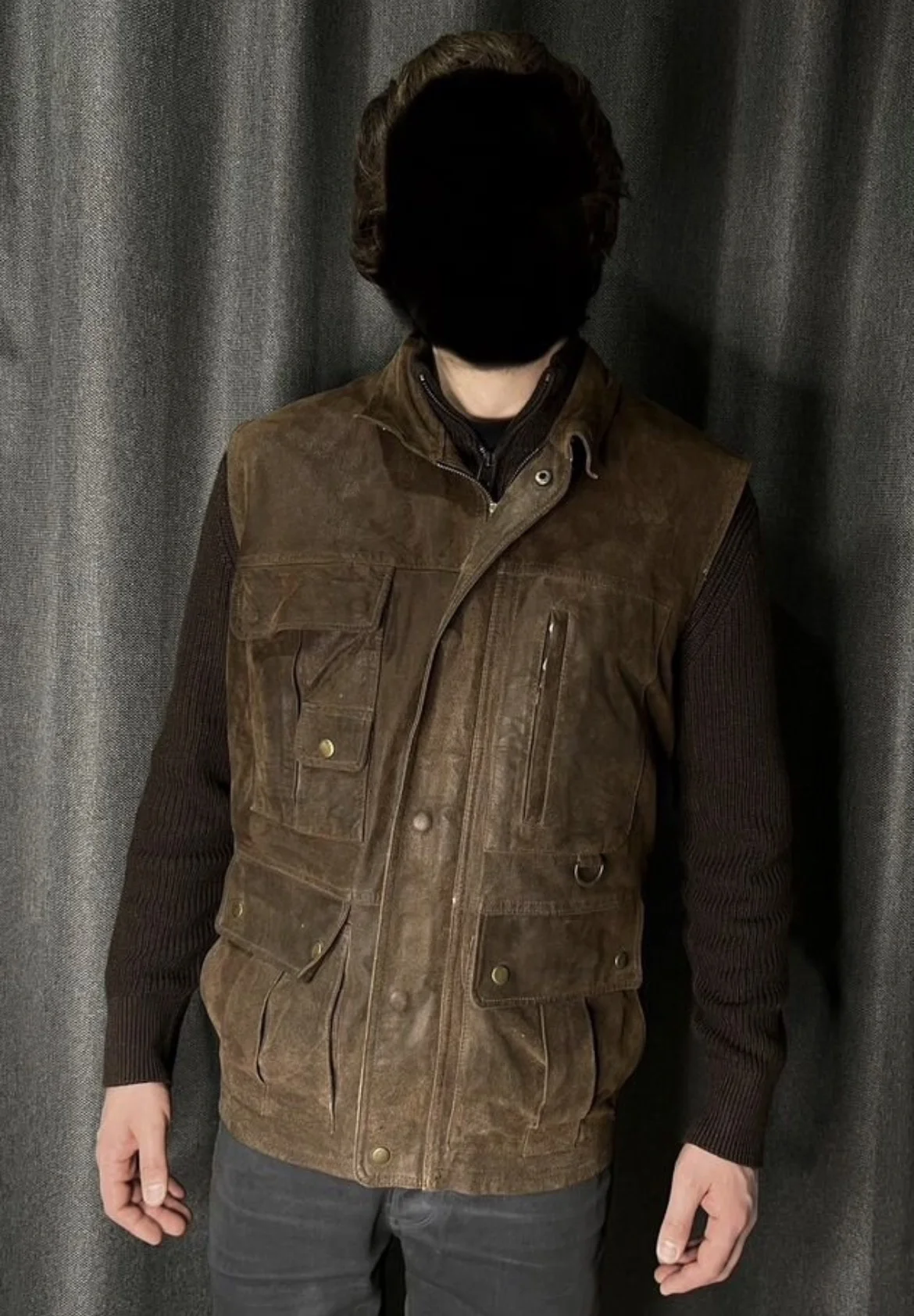 Кожаная жилетка (52/Xl) MW Casual (Германия) - миниатюра 2