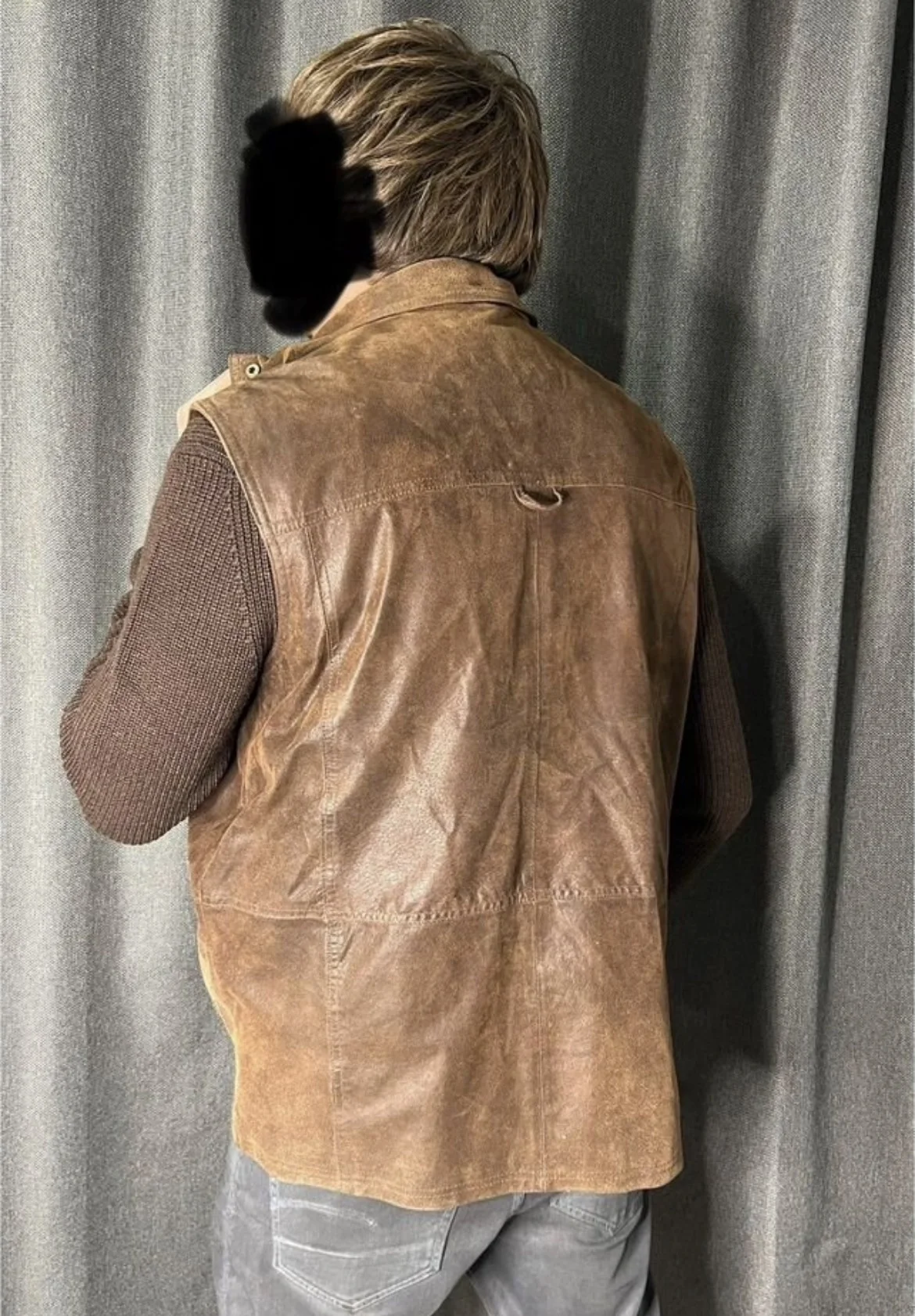 Кожаная жилетка (52/Xl) MW Casual (Германия) - миниатюра 5