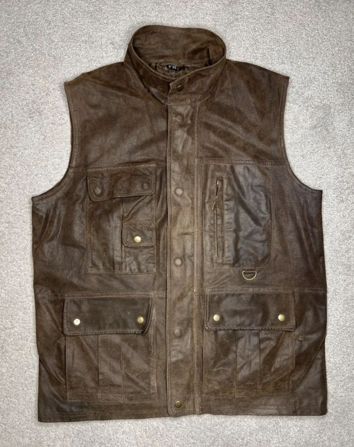 Кожаная жилетка (52/Xl) MW Casual (Германия) - миниатюра 8