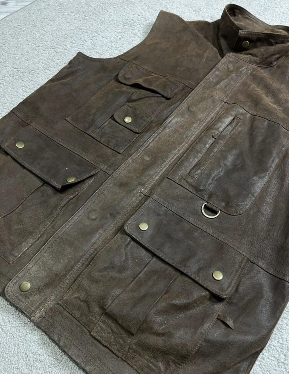 Кожаная жилетка (52/Xl) MW Casual (Германия) - миниатюра 9